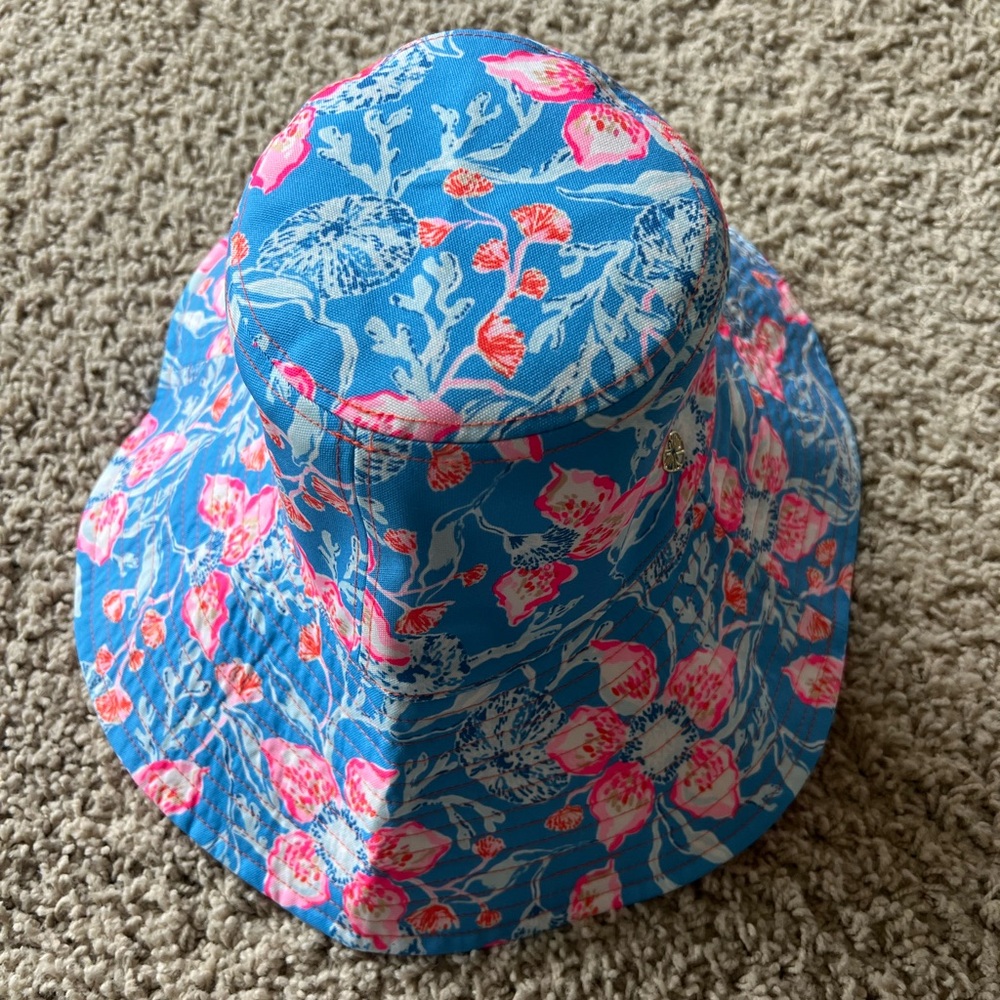 Lilly Pulitzer Blue Floral Bucket Hat